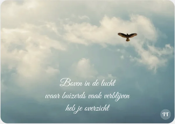 Haiku: Boven in de lucht