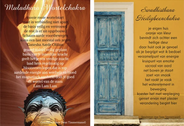 Setje van 7 Chakrakaarten