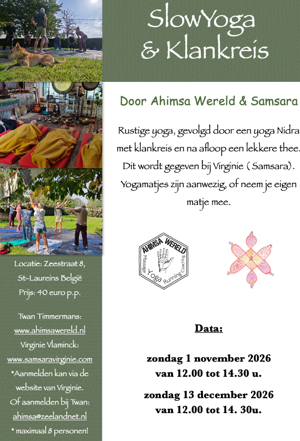 Flyer SlowYoga en Klankreis